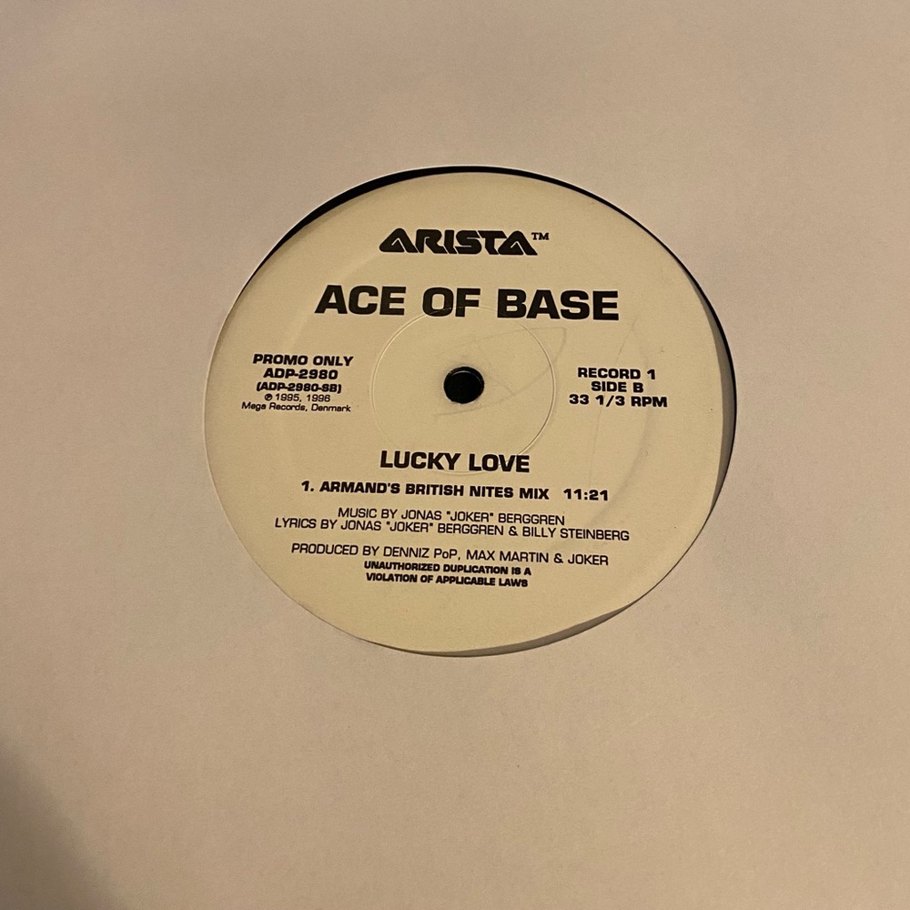 Ace of Base " Lucky Love" the Remixes Rare!! 1995 Arista Records Vintage - Picture 6 of 6